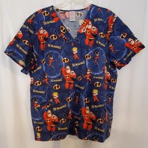 Disney Incredibles 2 Scrub Top